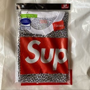 Supreme SS19 Hanes Leopard Tagless Tees (2 Pack)